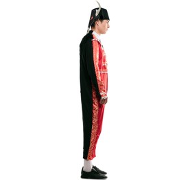 Torero Kostüm Stier Wendekostüm für Herren Gr. M-XL schwarz rot Karneval Zwei in Eins Kostüm Spaßkostüm Fasching Karneval Mottoparty