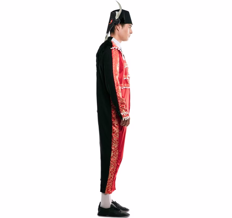 Torero Kostüm Stier Wendekostüm für Herren Gr. M-L schwarz rot Karneval Zwei in Eins Kostüm Spaßkostüm Fasching Karneval Mottoparty Torero Kostüm Stier Wendekostüm für Herren Gr. M-L schwarz rot Karneval Zwei in Eins Kostüm Spaßkostüm Fasching Karneval Mottoparty