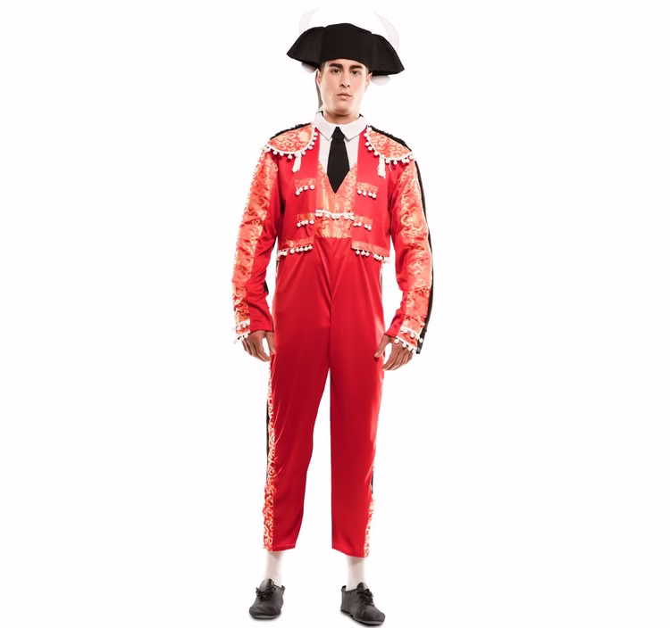 Torero Kostüm Stier Wendekostüm für Herren Gr. M-L schwarz rot Karneval Zwei in Eins Kostüm Spaßkostüm Fasching Karneval Mottoparty Torero Kostüm Stier Wendekostüm für Herren Gr. M-L schwarz rot Karneval Zwei in Eins Kostüm Spaßkostüm Fasching Karneval Mottoparty