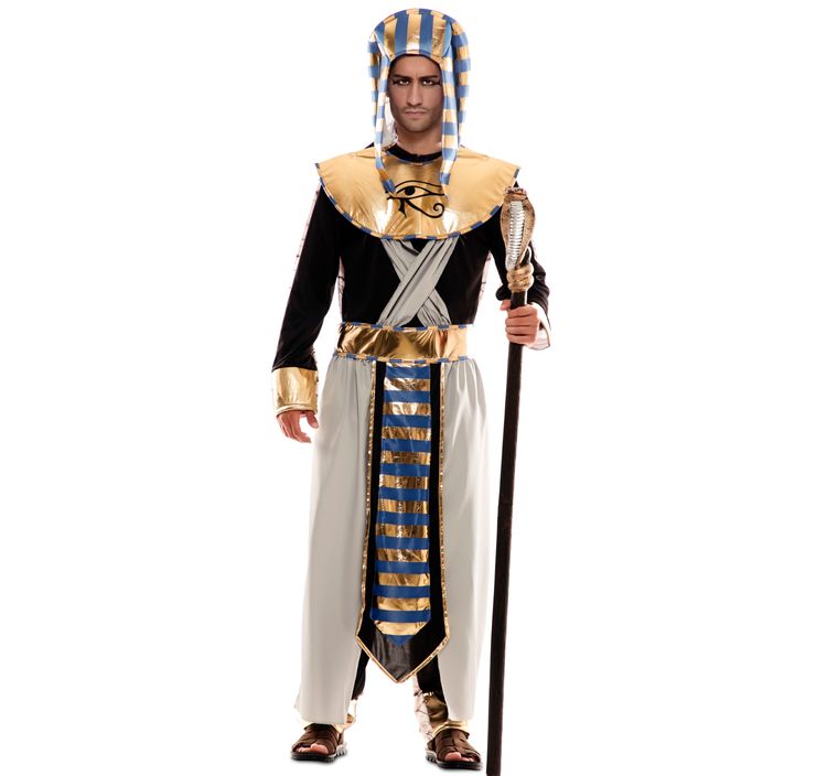 Pharao Kostüm Mumie Wendekostüm für Herren Herren Wendekostüm Pharao Mumie Antike Ägypter Tutanchamun Zwei in Eins Kostüm Spaßkostüm Fasching Karneval Mottoparty