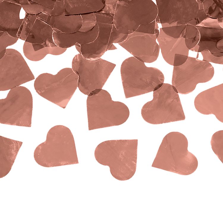 Shooter mit Herzen in Roségold, Konfettikanone 60 cm