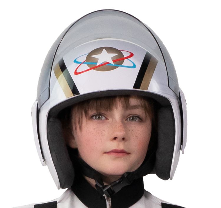 Astronautenhelm mit Klapp-Visier KW 54-59 cm für Kinder und Erwachsene Astronautenhelm mit Klapp-Visier KW 54-59 cm für Kinder und Erwachsene Astronaut Raumfahrer Kostüm-Zubehör Karneval Fasching Mottoparty