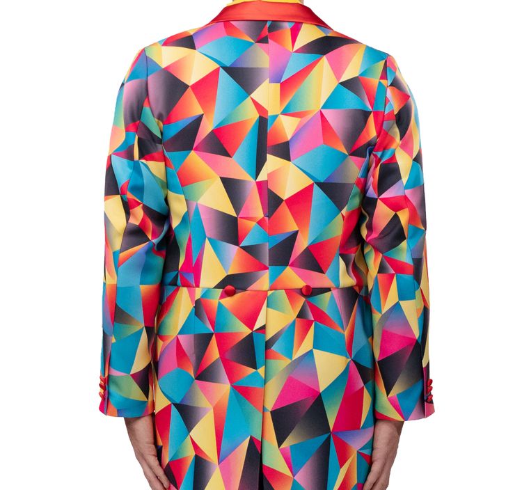 Frack Kaleidoskop bunt für Herren Gr. 46-60 Uniform teilgefüttert Paarkostüm Fasching Karneval Mottoparty