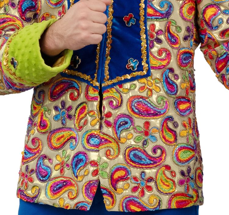 Patchwork Kostüm Jacke deluxe Uniform bunt für Herren Patchwork Kostüm Jacke deluxe Uniform für Herren Gr. 48-58 bunt SALE Garde-Uniform Paarkostüm Gruppenkostüm Fasching Karneval Mottoparty