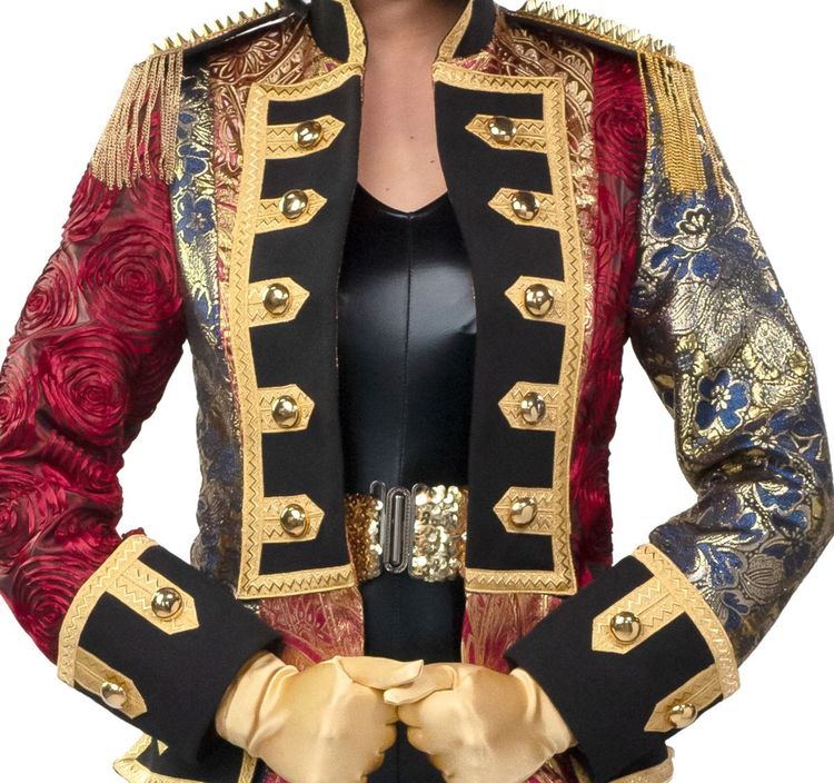 Patchwork Mantel Kostüm Brokat Adlige deluxe für Damen Patchwork Mantel Kostüm Brokat Adlige deluxe für Damen Gr. 36-46 Uniform Pirat Piratin Seeräuber Fasching Karneval Mottoparty