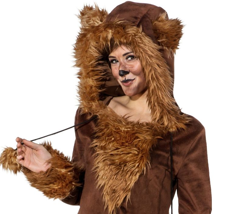 Bär Kostüm Braunbär Kleid für Damen Bär Kostüm Braunbär Kleid für Damen Gr. 36-48 Tier Tierkostüm Waldtier braun Fasching Karneval Mottoparty