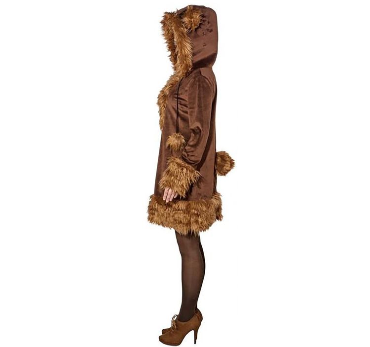 Bär Kostüm Braunbär Kleid für Damen Bär Kostüm Braunbär Kleid für Damen Gr. 36-48 Tier Tierkostüm Waldtier braun Fasching Karneval Mottoparty