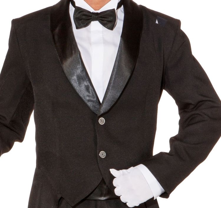 Herren Kostüm Showfrack gefüttert mit Satinkragen schwarz Herren Kostüm Showfrack gefüttert mit Satinkragen schwarz Frack Fasching Karneval Mottoparty