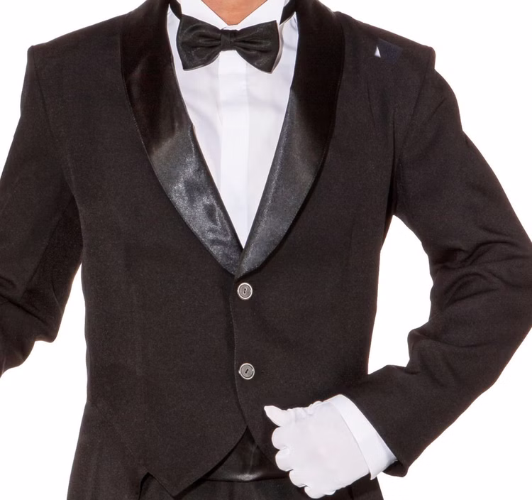 Herren Kostüm Showfrack gefüttert mit Satinkragen schwarz Frack Fasching Karneval Mottoparty Herren Kostüm Showfrack gefüttert mit Satinkragen schwarz Frack Fasching Karneval Mottoparty