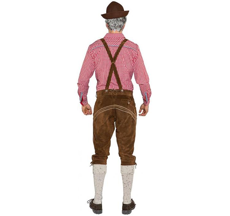 Lederhose braun echtes Leder Tracht Oktoberfest für Herren Lederhose brauch echtes Leder für Herren Gr. 50, 54 Tracht Oktoberfest Wiesn-Outfit SALE Fasching Karneval Mottoparty