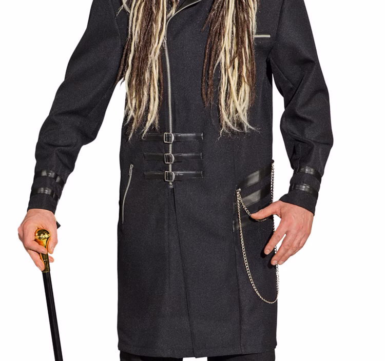 Gothic Kostüm Steampunk Gehrock schwarz deluxe für Herren Gr. 50-56 schwarz SALE Fasching Karneval Mottoparty Gothic Kostüm Steampunk Gehrock schwarz deluxe für Herren Gr. 50-56 schwarz SALE Fasching Karneval Mottoparty