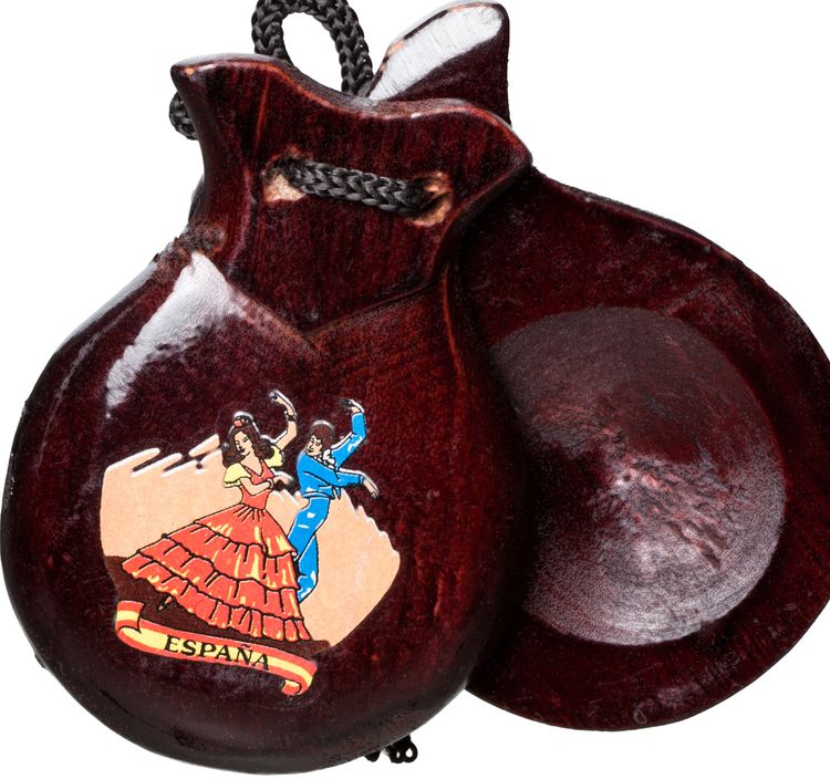 Kastagnetten 1 Paar spanisches Musikinstrument Kostüm-Zubehör Kastagnetten 1 Paar spanisches Musikinstrument Kostüm-Zubehör Fasching Karneval Mottoparty Accessoire Viva Espania