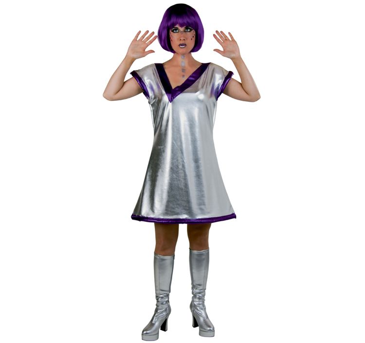 Space Kostüm Weltraum Woman Galaxia inkl. Haarreif mit Antennen für Damen Space Kostüm Weltraum Woman Galaxia inkl. Haarreif mit Space-Antennen für Damen Kleid Gr. 36-46 Kleid Karneval Fasching Mottoparty Gruppenkostüm