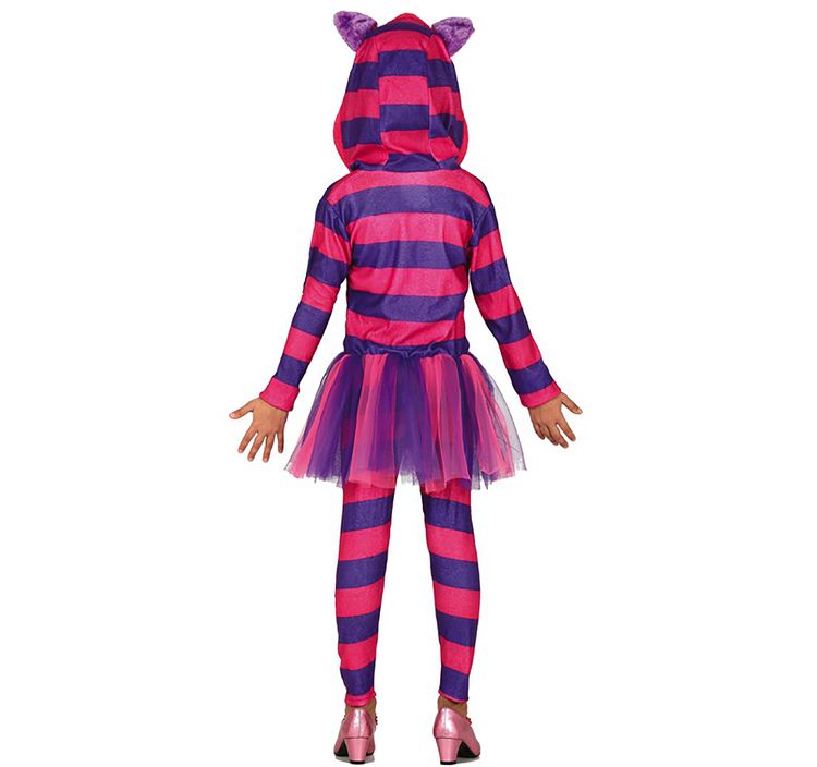 Grinsekatze Kostüm Kleid pink lila für Kinder Grinsekatze Kostüm Katze für Kinder 5-12 Jahre Kleid pink lila Tierkostüm Katzenkostüm Fasching Karneval Mottoparty Kindergeburtstag Filmheld
