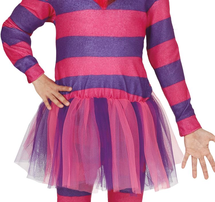 Grinsekatze Kostüm Kleid pink lila für Kinder Grinsekatze Kostüm Katze für Kinder 5-12 Jahre Kleid pink lila Tierkostüm Katzenkostüm Fasching Karneval Mottoparty Kindergeburtstag Filmheld