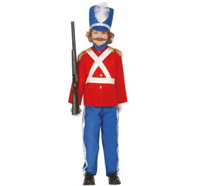 Nussknacker Kostüm Kleiner Soldat Zinnsoldat für Kinder 5-12 Jahre Uniform rot blau Märchen Fasching Karneval Mottoparty Kinderfasching