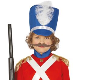 Nussknacker Kostüm Kleiner Soldat Zinnsoldat für Kinder 5-12 Jahre Uniform rot blau Märchen Fasching Karneval Mottoparty Kinderfasching