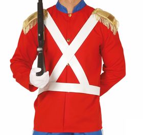 Zinnsoldat Kostüm Nussknacker Soldat für Herren Gr. 48-54 Uniform rot blau Märchen Fasching Karneval