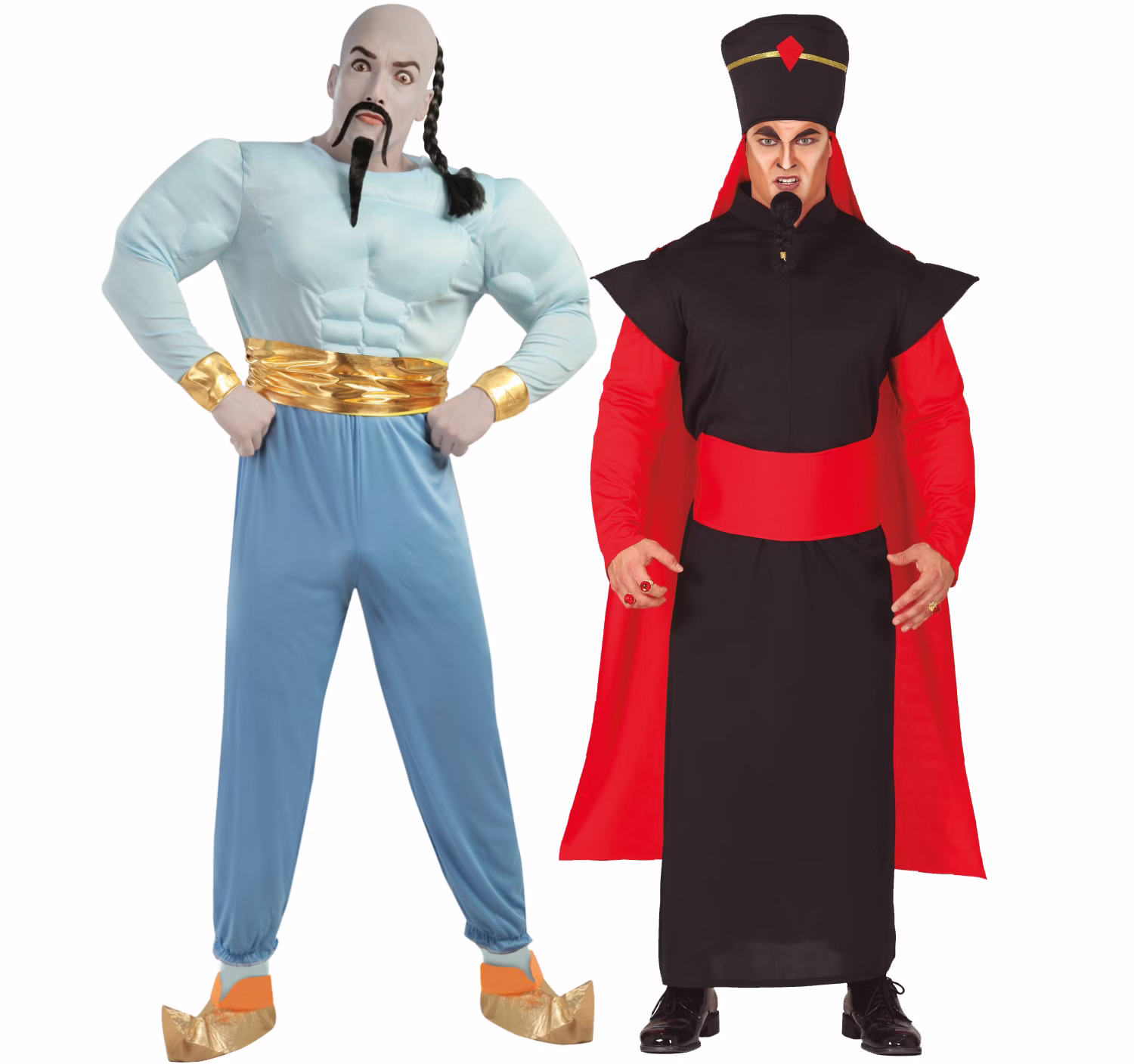 Wüstenkönig Kostüm für Herren Gr. 52/54 Orient Fasching Karneval Mottoparty Gruppenkostüm Lampengeist und Wüstenkönig Kostüm für Herren von Vorne