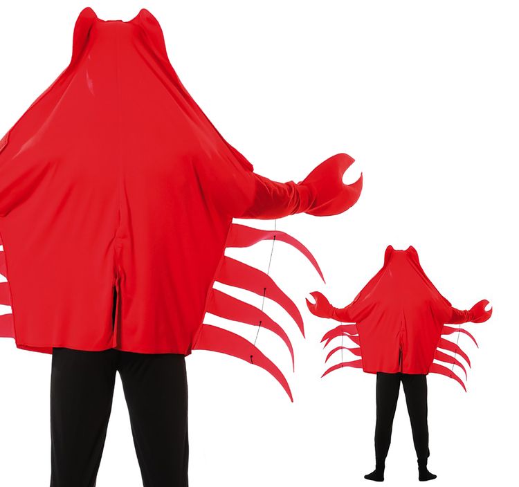 Krebs Kostüm Mr. Crabs Krabbe für Herren Gr. 52-54 rot Tier Tierkostüm Meerestier Fasching Karneval Mottoparty