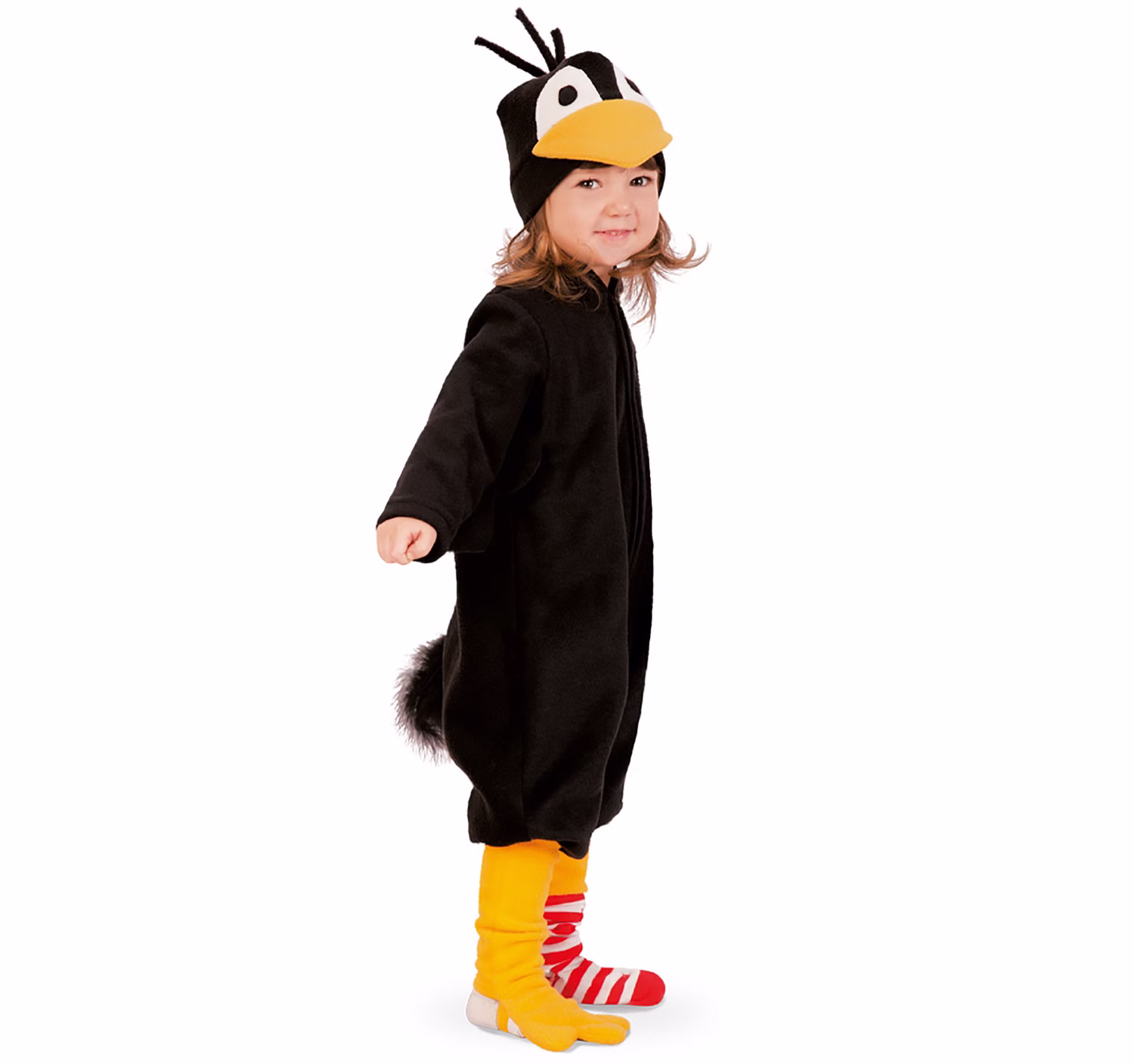Rabe Socke Kostüm Der kleine Rabe Socke für Kinder Gr. 104-116 schwarz Vogel Tier Tierkostüm Fasching Karneval Mottoparty Kinderfasching Lizenz