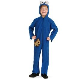 Keksmonster Kostüm blaues Monster für Kinder Gr. 104-116 Overall Karneval Fasching Mottoparty Kindergeburtstag Halloween