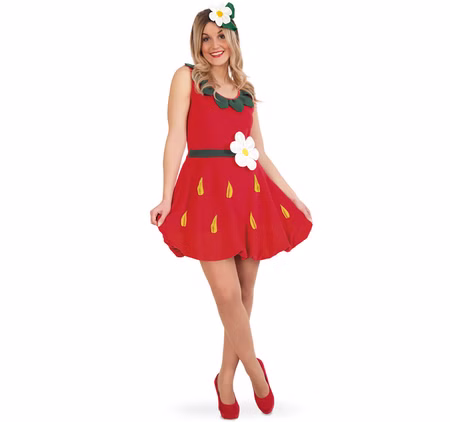 Erdbeer Kostüm Mrs. Strawberry Emily für Damen Gr. 36-42 Kleid rot Fasching Karneval Mottoparty süßes Früchtchen Erdbeere Erdbeer Kostüm Mrs. Strawberry Emily für Damen Gr. 36-42 Kleid rot Fasching Karneval Mottoparty süßes Früchtchen Erdbeere