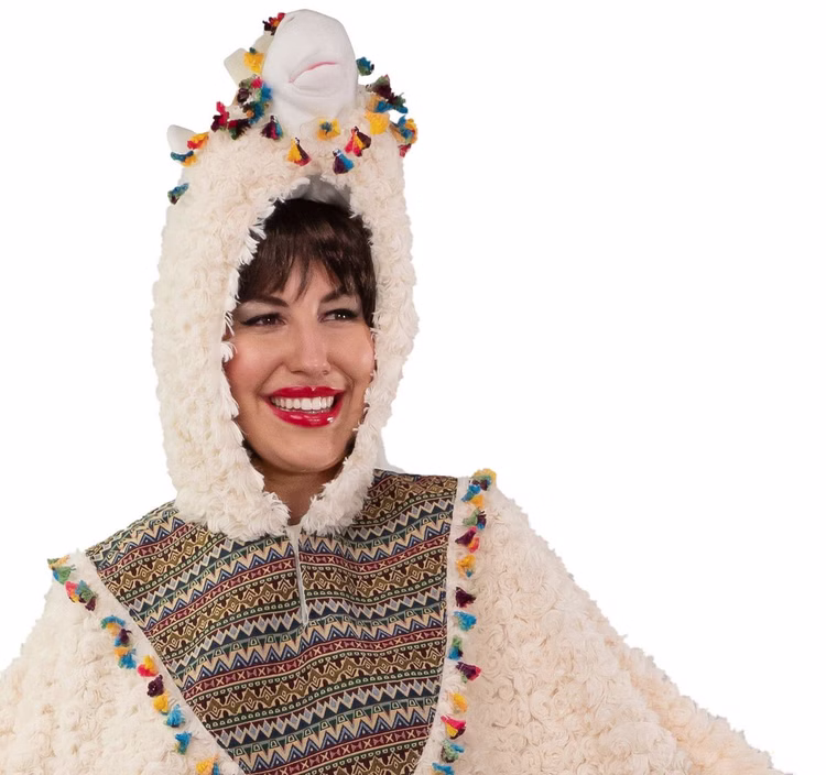 Damen Kostüm Poncho Lama Alpaka Onesize Tier Kostüm andere Länder Fasching Karneval Mottoparty Damen Kostüm Poncho Lama Alpaka Onesize Tier Kostüm andere Länder Fasching Karneval Mottoparty