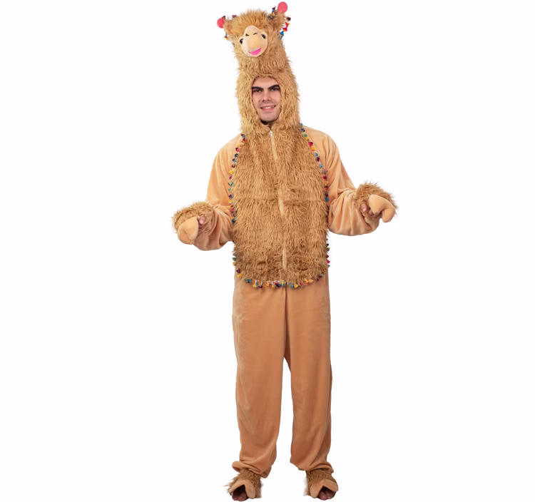 Alpaka Kostüm Lama Alex für Erwachsene Onesize Unisex Tier braun Damen Herren Fasching Karneval Mottoparty Paarkostüm Alpaka Kostüm Lama Alex für Erwachsene Onesize Unisex Tier braun Damen Herren Fasching Karneval Mottoparty Paarkostüm