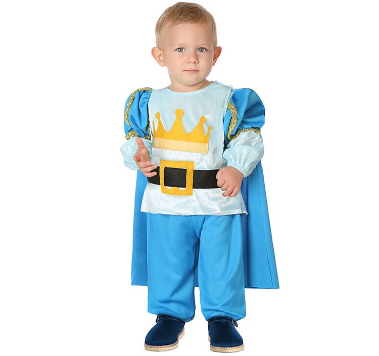 Prinzen Kostüm kleiner Fürst Miro für Kinder 1-2 Jahre blau Fasching Karneval Mottoparty Märchen Kinderfasching