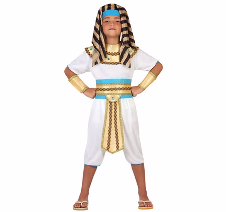 Pharao Kostüm Ägypter Aaron für Kinder 5-12 Jahre weiß gold Fasching Karneval Mottoparty Kinderfasching Pharao Kostüm Ägypter Aaron für Kinder 5-12 Jahre weiß gold Fasching Karneval Mottoparty Kinderfasching