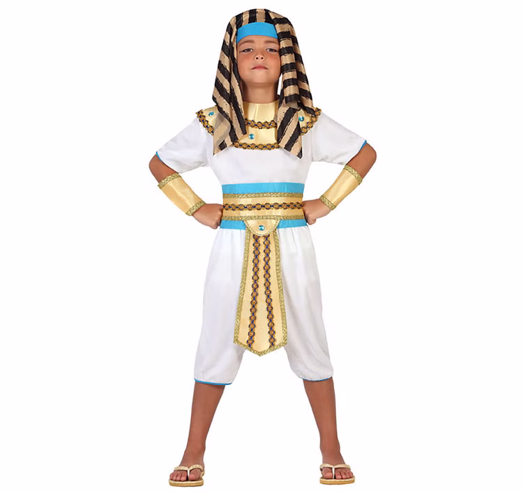 Pharao Kostüm Ägypter Aaron für Kinder 5-12 Jahre weiß gold Fasching Karneval Mottoparty Kinderfasching Pharao Kostüm Ägypter Aaron für Kinder 5-12 Jahre weiß gold Fasching Karneval Mottoparty Kinderfasching
