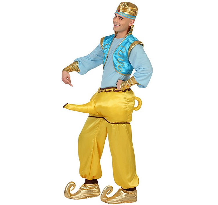 Dschinn Kostüm Aladin Geist aus der Wunderlampe für Herren Gr. M-XL Orient Fasching Karneval Mottoparty Spaßkostüm JGA