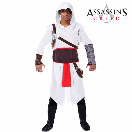 Assassins Creed Kostüm Altair deluxe für Herren Gr. M-XL weiß Computerspiel SALE Mittelalter Fasching Karneval Mottoparty Assassins Creed Kostüm Altair deluxe für Herren Gr. M-XL weiß Computerspiel SALE Mittelalter Fasching Karneval Mottoparty