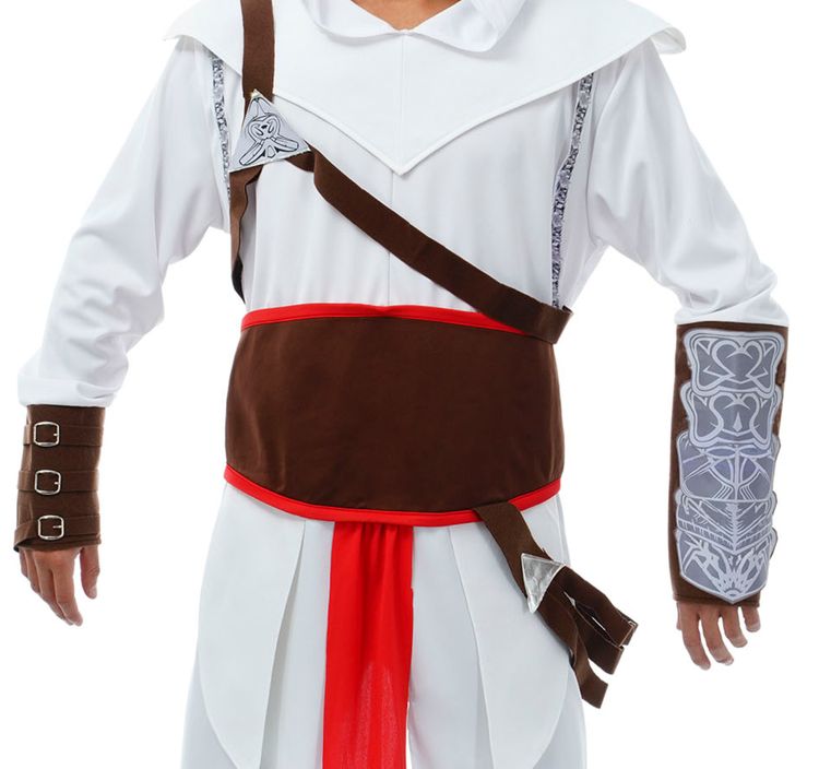Assassins Creed Kostüm Altair deluxe für Herren Gr. M-XL weiß Computerspiel SALE Mittelalter Fasching Karneval Mottoparty