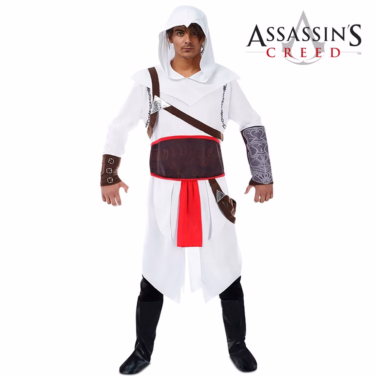 Assassins Creed Kostüm Altair deluxe für Herren Gr. M-XL weiß Computerspiel SALE Mittelalter Fasching Karneval Mottoparty Assassins Creed Kostüm Altair deluxe für Herren Gr. M-XL weiß Computerspiel SALE Mittelalter Fasching Karneval Mottoparty