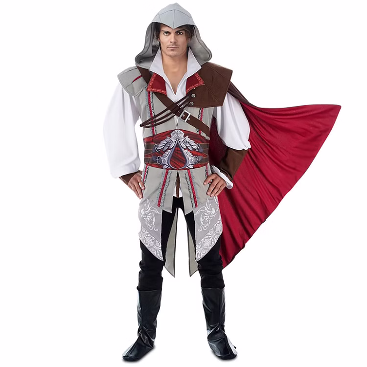 Assassins Creed Kostüm Ezio deluxe für Herren Gr. M-XL weiß rot Computerspiel Mittelalter Fasching Karneval Assassins Creed Kostüm Ezio deluxe für Herren Gr. M-XL weiß rot Computerspiel Mittelalter Fasching Karneval