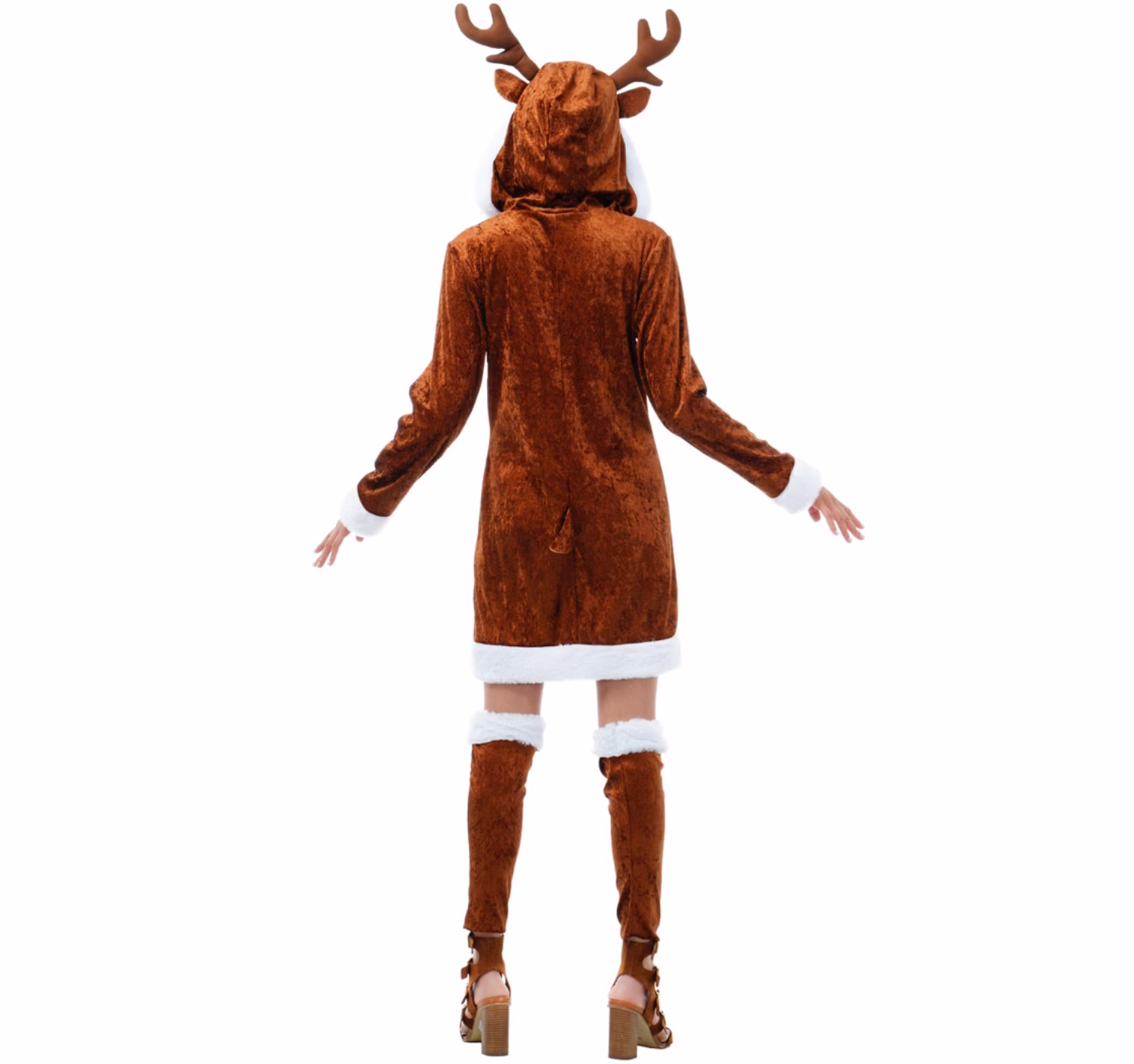Reh Kostüm Sophie für Damen Gr. XS-L Kleid braun Tier Fasching Karneval Mottoparty Tierkostüm 