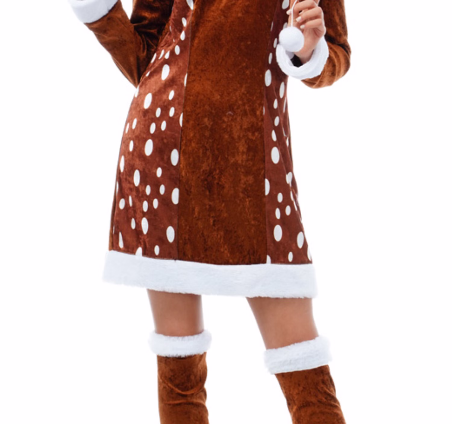 Reh Kostüm Sophie für Damen Gr. XS-L Kleid braun Tier Fasching Karneval Mottoparty Tierkostüm 