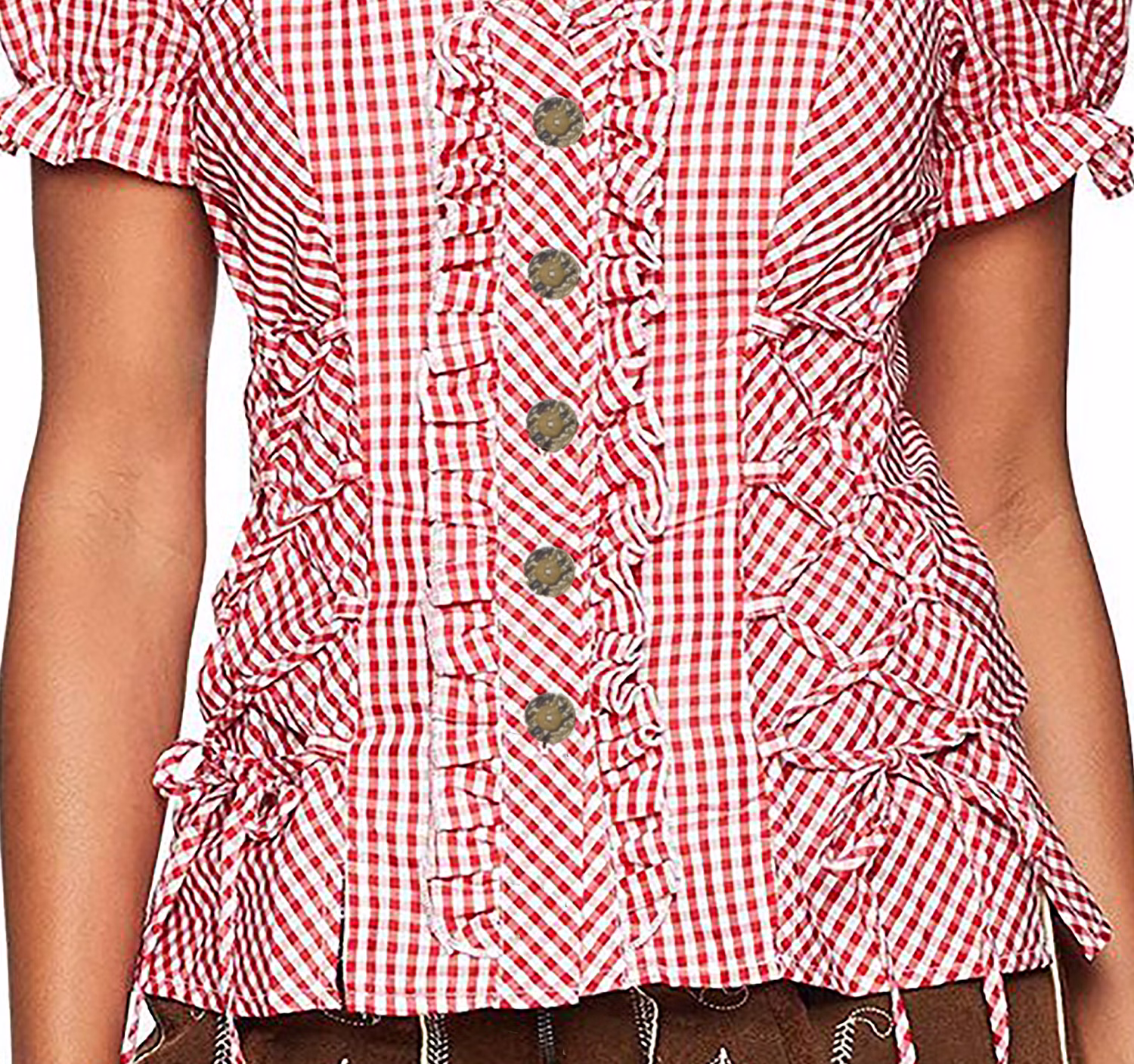 Oktoberfest Bluse Trachtenbluse für Damen Gr. 36-48 rot weiß kariert Wiesn Wasen Fasching Karneval Mottoparty Oktoberfest Bluse Trachtenbluse für Damen Gr. 36-48 rot weiß kariert Wiesn Wasen Fasching Karneval Mottoparty
