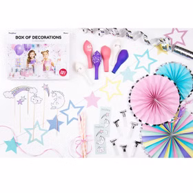 Einhorn Party Set Kinder Geburtstag 35-tlg. Tischdeko SALE Party-Deko Unicorn-Party Mädchen Kindergeburtstag Fasching Karneval Mottoparty