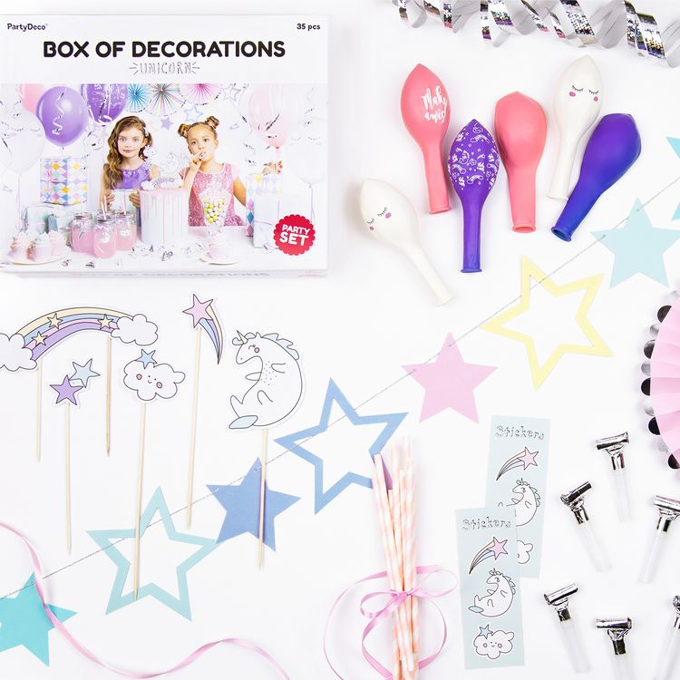 Einhorn Party Set für Kinder Geburtstag 35-tlg. Tischdeko Party-Deko Einhorn Party Set Kinder Geburtstag 35-tlg. Tischdeko SALE Party-Deko Unicorn-Party Mädchen Kindergeburtstag Fasching Karneval Mottoparty