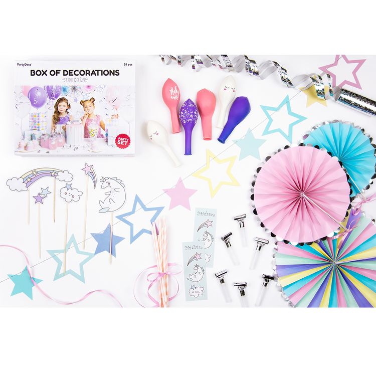 Einhorn Party Set für Kinder Geburtstag 35-tlg. Tischdeko Party-Deko Einhorn Party Set Kinder Geburtstag 35-tlg. Tischdeko SALE Party-Deko Unicorn-Party Mädchen Kindergeburtstag Fasching Karneval Mottoparty