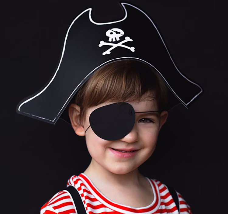 Piraten Hut mit Augenklappe aus Pappe Party-Deko Zubehör Kindergeburtstag Seeräuber Fasching Karneval Mottoparty Kinderfest Piraten Hut mit Augenklappe aus Pappe Party-Deko Zubehör Kindergeburtstag Seeräuber Fasching Karneval Mottoparty Kinderfest