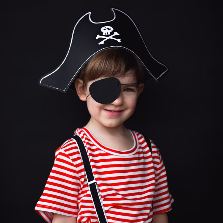 Piraten Hut mit Augenklappe aus Pappe Party-Deko Zubehör Kindergeburtstag Seeräuber Fasching Karneval Mottoparty Kinderfest Piraten Hut mit Augenklappe aus Pappe Party-Deko Zubehör Kindergeburtstag Seeräuber Fasching Karneval Mottoparty Kinderfest