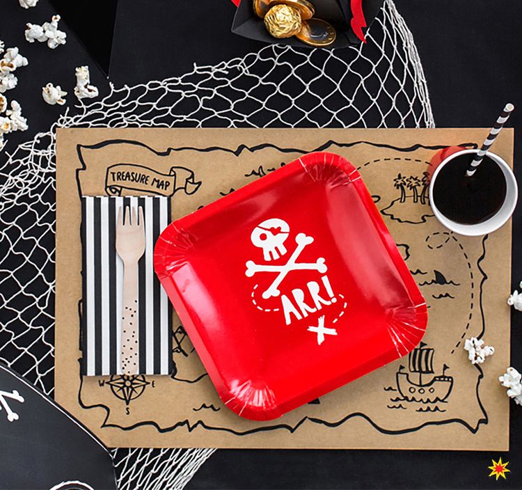 Piraten Party-Set Kinder Geburtstag Deko Luftballons 72-tlg. Deluxe Tisch-Deko Party-Set Kinder Geburtstag Pirat Deko Luftballons, 72-tlg. deluxe Kindergeburtstag Mottoparty Kinderfasching