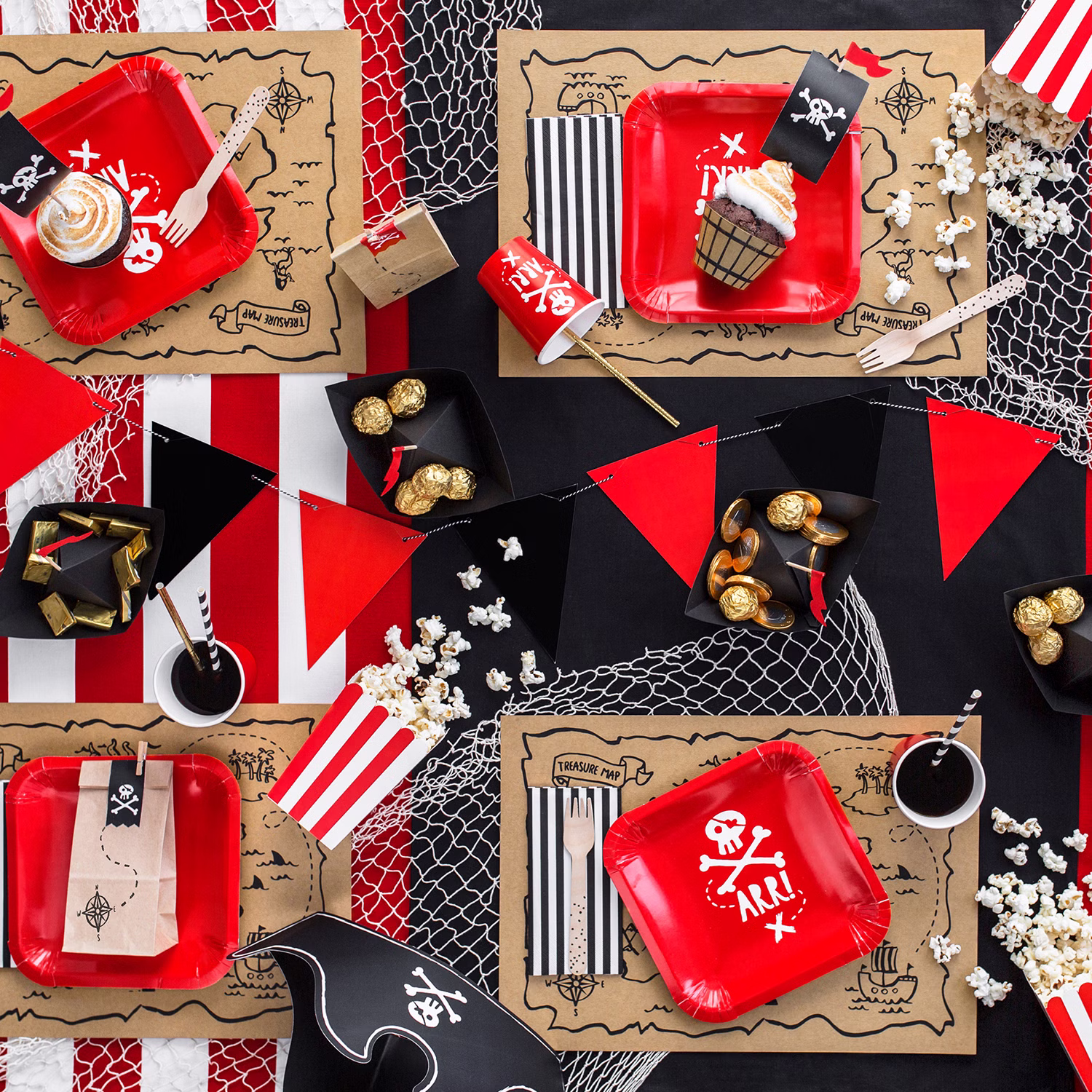 Piratenkarte Platz-Set 40 x 30 cm Party-Deko Kindergeburtstag 6 Stück Party-Zubehör Tischdeko Fasching Karneval Mottoparty Piratenkarte Platz-Set 40 x 30 cm Party-Deko Kindergeburtstag 6 Stück Party-Zubehör Tischdeko Fasching Karneval Mottoparty