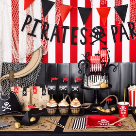 Piratenkarte Platz-Set 40 x 30 cm Party-Deko Kindergeburtstag 6 Stück Party-Zubehör Tischdeko Fasching Karneval Mottoparty