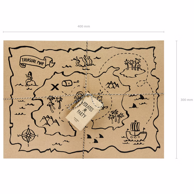 Piratenkarte Platz-Set 40 x 30 cm Party-Deko Kindergeburtstag 6 Stück Party-Zubehör Tischdeko Fasching Karneval Mottoparty Piratenkarte Platz-Set 40 x 30 cm Party-Deko Kindergeburtstag 6 Stück Party-Zubehör Tischdeko Fasching Karneval Mottoparty