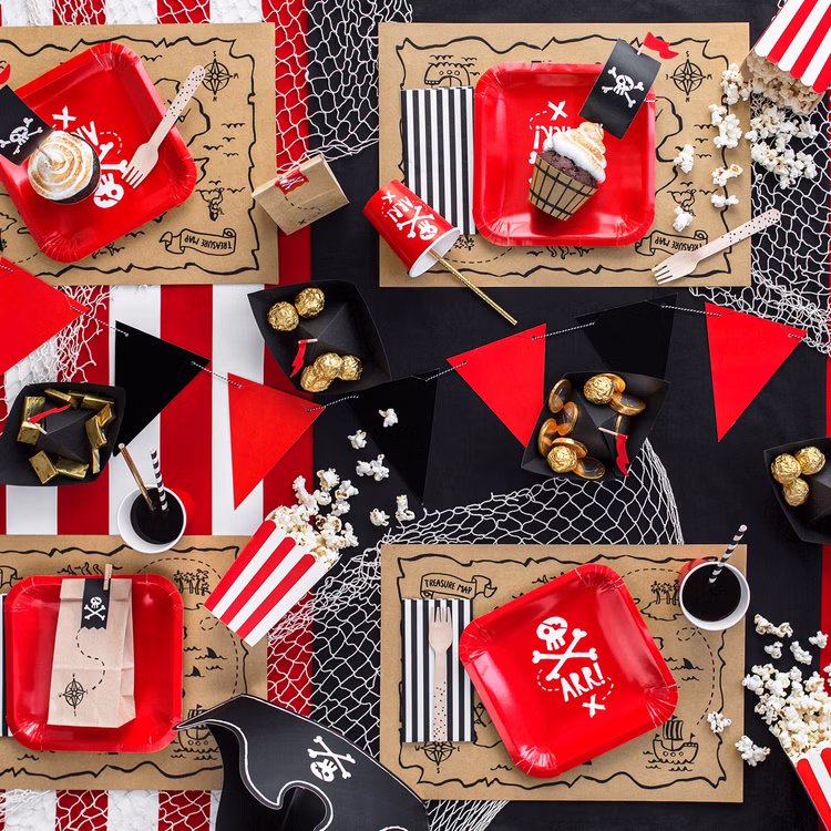 Piratenkarte Platz-Set 40 x 30 cm Party-Deko Kindergeburtstag 6 Stück Party-Zubehör Tischdeko Fasching Karneval Mottoparty Piratenkarte Platz-Set 40 x 30 cm Party-Deko Kindergeburtstag 6 Stück Party-Zubehör Tischdeko Fasching Karneval Mottoparty